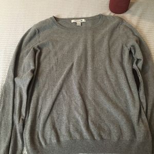 Long-Sleeve Gray Fitted Sweater